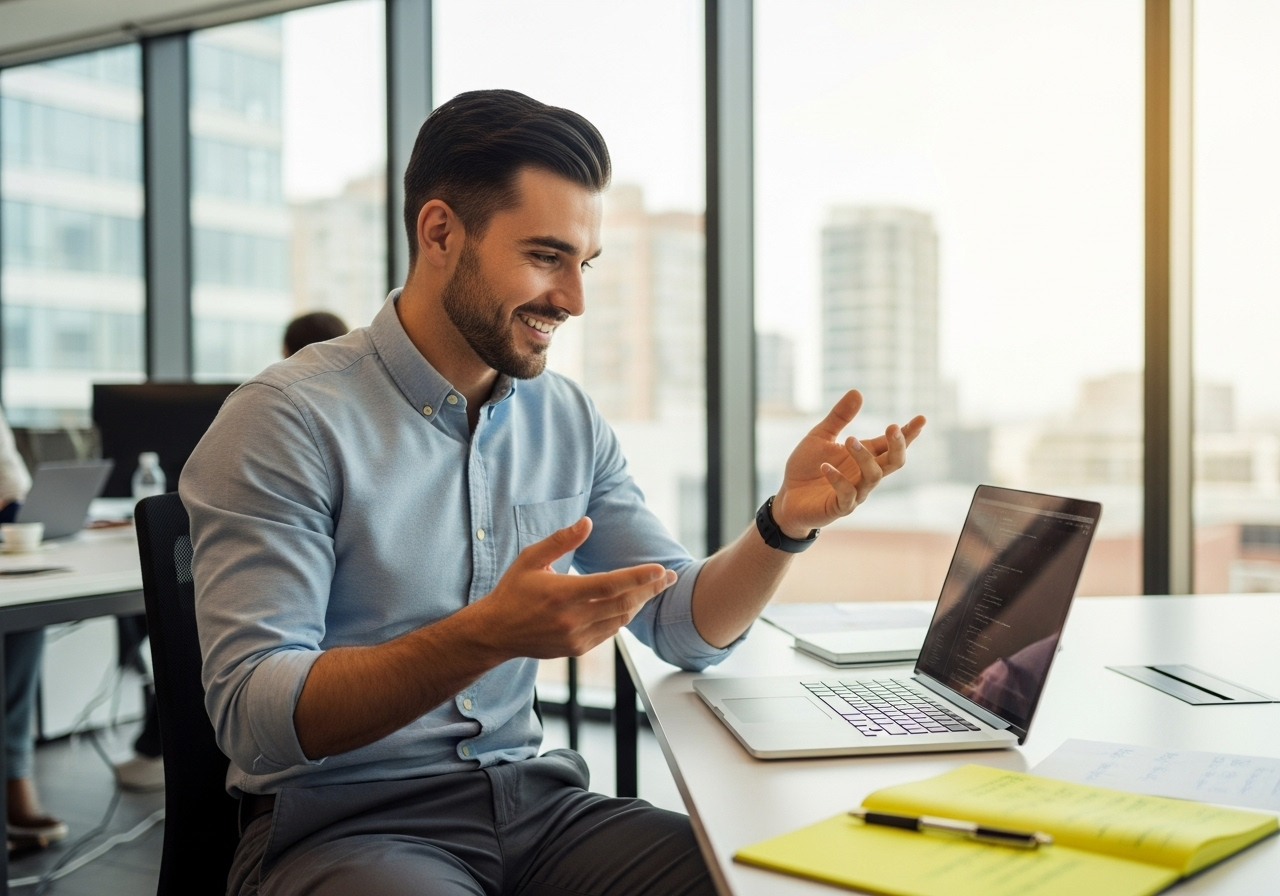 Professional developers working